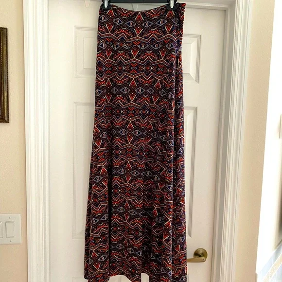 chinese dress ladies Lularoe Maxi f X-Large XL Floral A-Line Flowy Skirt fits Adult Women Sizes  18-20 XL-212 Multicoloured at Amazon Women's Clothing store main image 0